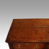 Queen Anne oak and burr elm chest of drawers top 2