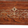 Regency brass inlaid rosewood work table box front