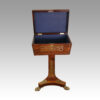 Regency brass inlaid rosewood work table interior