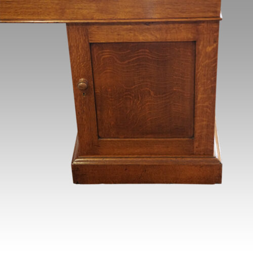 Victorian oak partners desk cupboard door