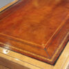 Victorian oak partners desk leather detail