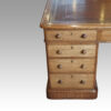 Victorian oak partners desk pedestal