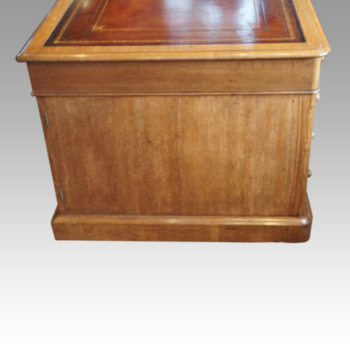 Victorian oak partners desk side