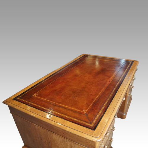 Victorian oak partners desk top