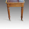 Victorian oak writing table end view