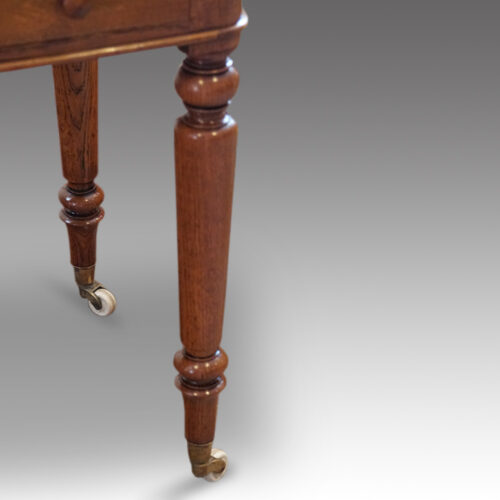 Victorian oak writing table leg