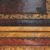 Victorian oak writing table tooling