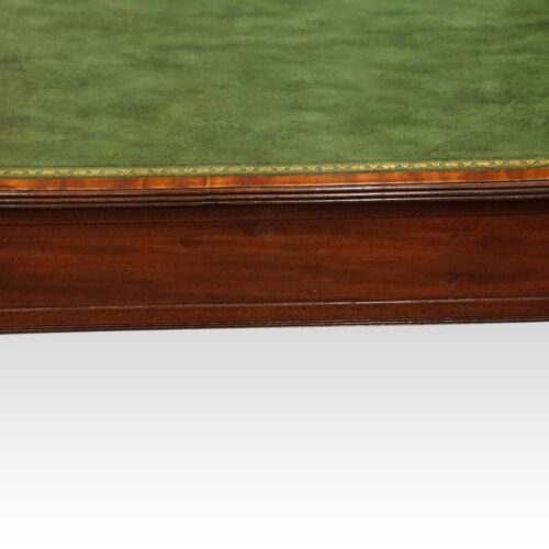 Georgian mahogany writing table rear