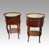 Pair of Parquetry oval cabinets