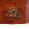 Pair of Parquetry oval cabinets mount