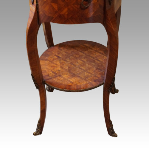 Pair of Parquetry oval cabinets platform