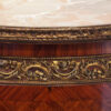 Pair of Parquetry oval cabinets top moulding
