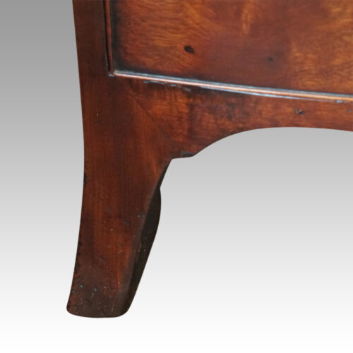 Regency mahogany batchelors chest foot