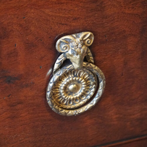 Regency mahogany batchelors chest handle