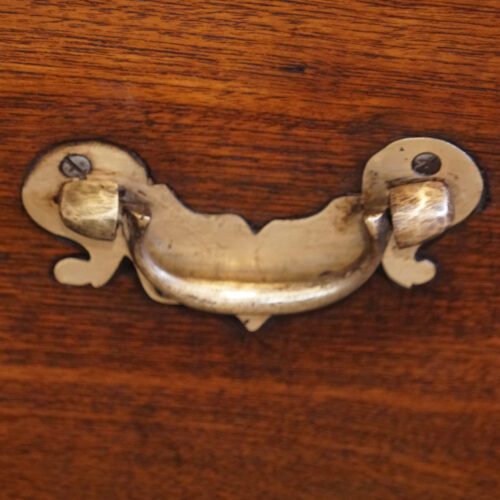 Victorian brass bound officers military chest carrying handle