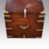Victorian brass bound officers military chest end view