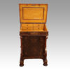 Victorian inlaid walnut Davenport desk interior
