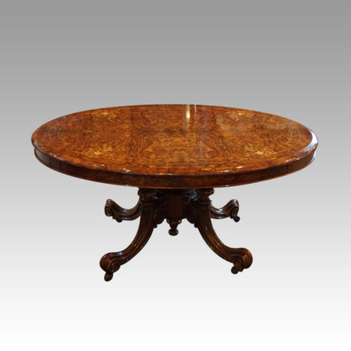 Victorian inlaid walnut coffee table