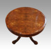 Victorian inlaid walnut coffee table end view