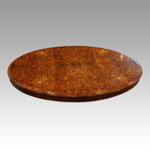 Victorian inlaid walnut coffee table top