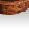 Victorian inlaid walnut kidney desk drawers