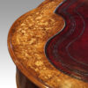Victorian inlaid walnut kidney desk inlay detail