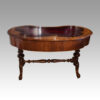 Victorian inlaid walnut kidney desk rear