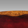 Victorian inlaid walnut kidney desk rear edge