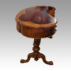 Victorian inlaid walnut kidney desk side view