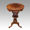 Victorian inlaid walnut oval workbox
