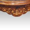 Victorian inlaid walnut oval workbox frieze
