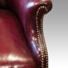 Victorian leather reading chair arm
