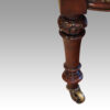 Victorian leather reading desk chair front leg