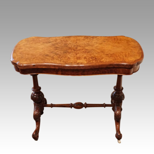 Victorian shaped walnut card table
