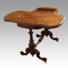 Victorian shaped walnut card table half turn