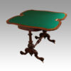 Victorian shaped walnut card table open
