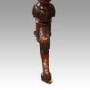Victorian shaped walnut card table side view leg