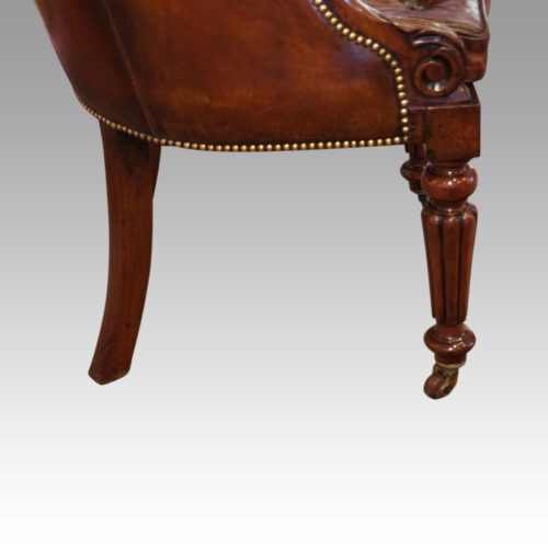 Wm IV leather library chair legs