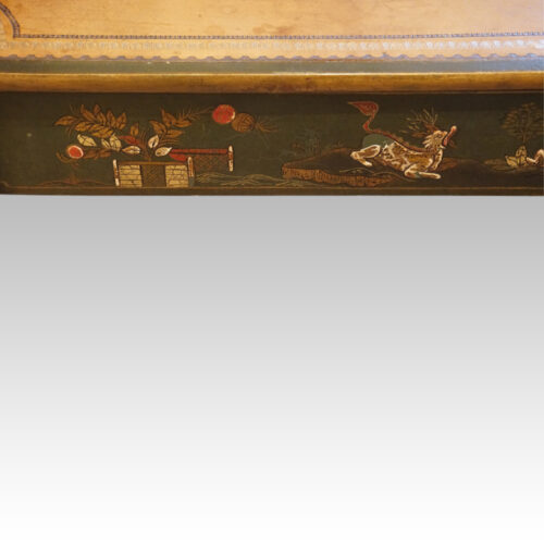 Antique chinoiserie card table apron