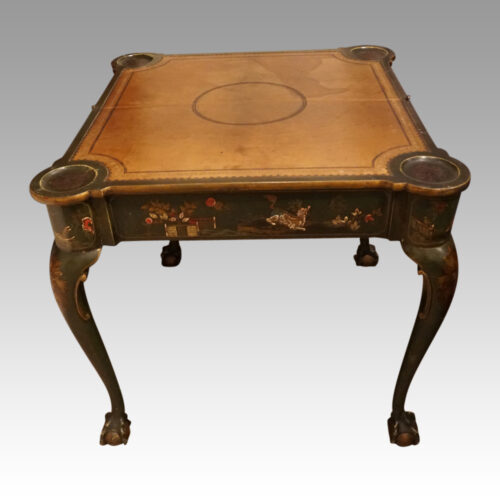 Antique chinoiserie card table playing surface