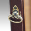 Edwardian inlaid mahogany cheval mirror screw