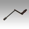 Edwardian mahogany circular extending dining table handle