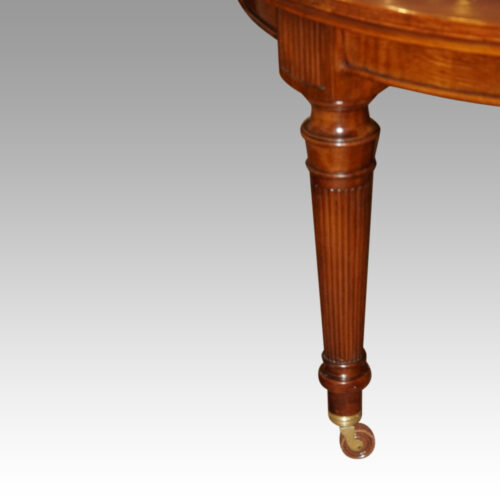 Edwardian mahogany circular extending dining table leg