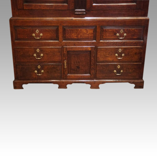 George III oak livery cupboard base