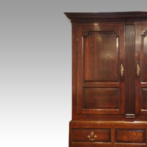 George III oak livery cupboard door panel