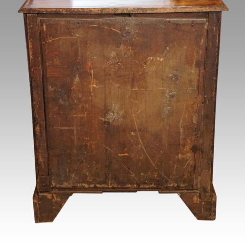 George III walnut Norfolk chest back