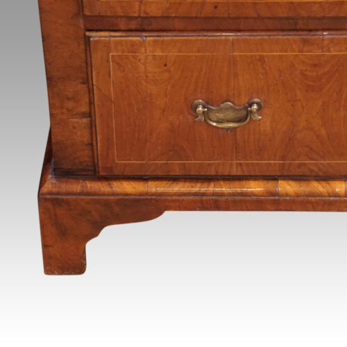 George III walnut Norfolk chest bracket foot