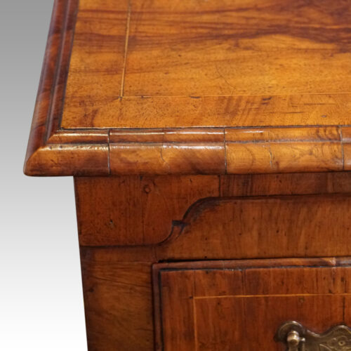George III walnut Norfolk chest corner