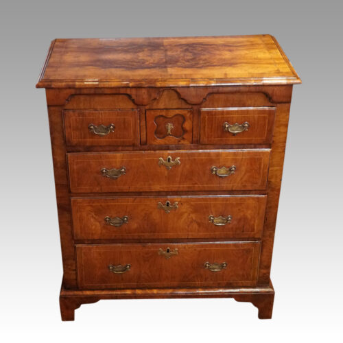 George III walnut Norfolk chest front