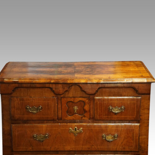 George III walnut Norfolk chest front drawers